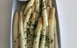 Asperges vapeurs mousseline au citron