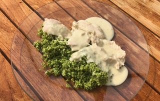 Poulet brocoli sauce Alfredo