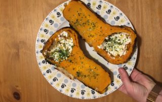 Butternut au four et fromage frais