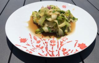 tagliatelles de courgettes marinées